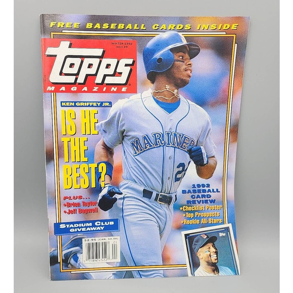 Ken Griffey Jr. Topps Magazine Collectors' Edition #9 Winter 1992 8 Card Insert - Picture 1 of 10